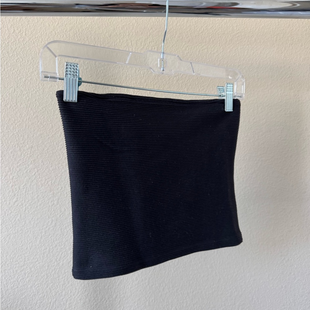 Dynamite Black Ribbed Tube Top Size XS
